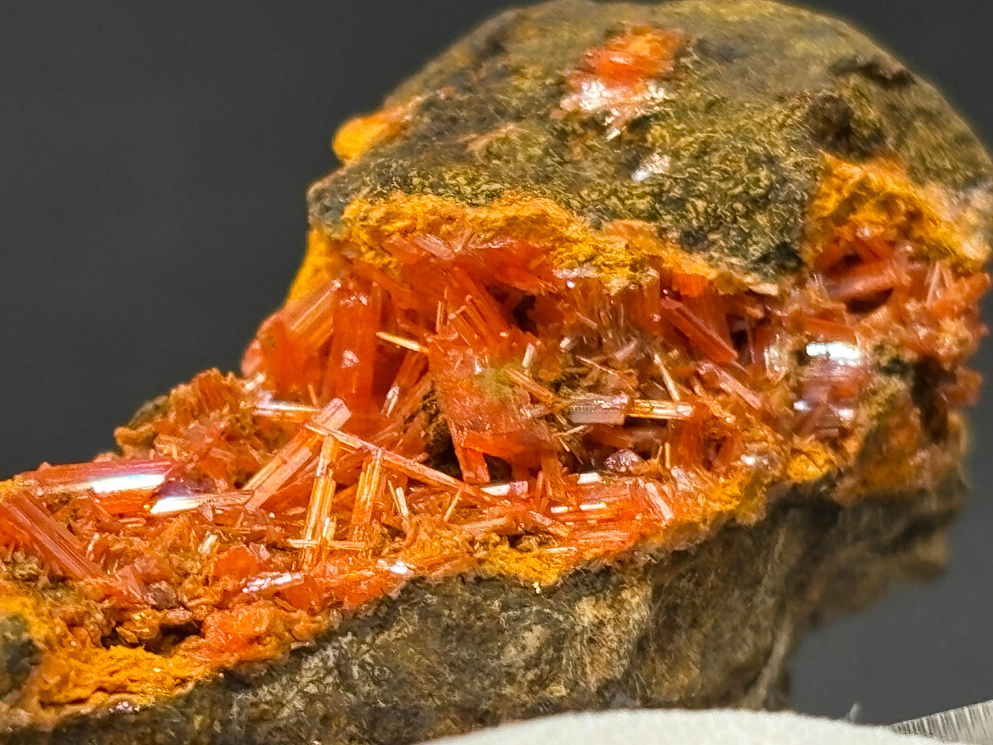 Crocoite Crystal Specimen – Red Lead Mine, Dundas, Zeehan District, Tasmania, Australia
