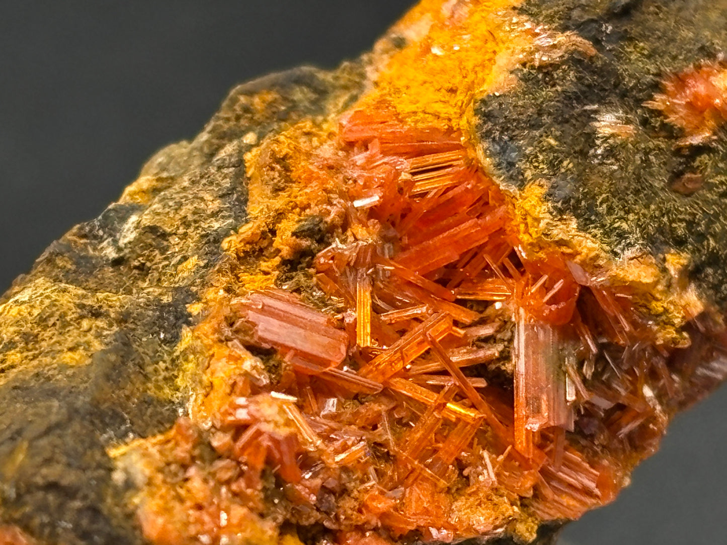Crocoite Crystal Specimen – Red Lead Mine, Dundas, Zeehan District, Tasmania, Australia