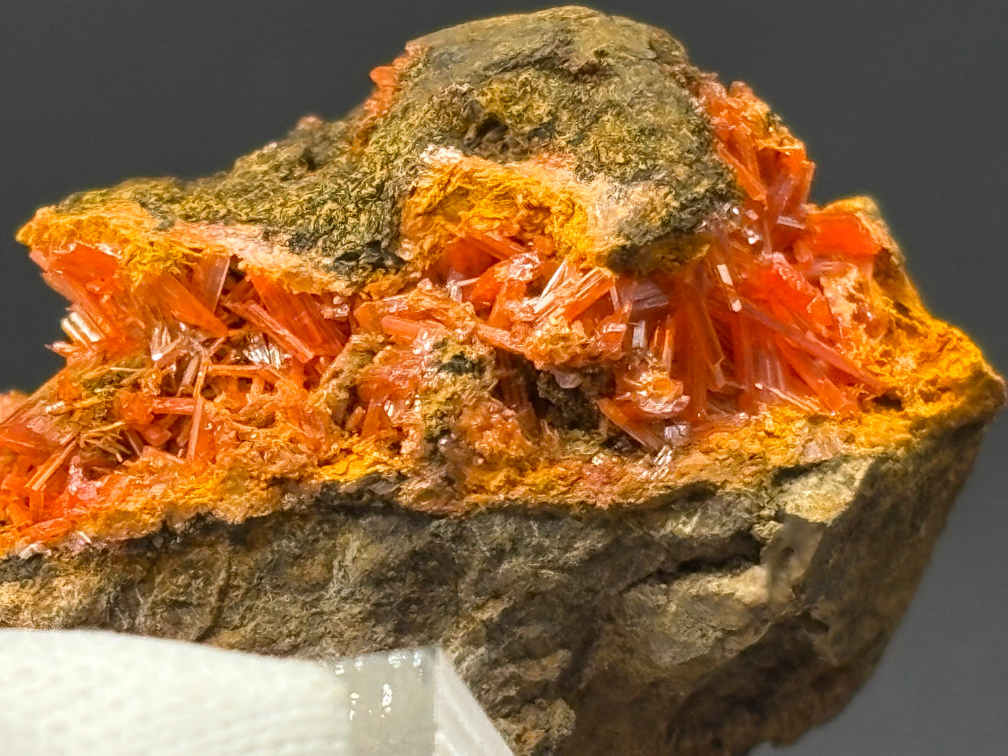 Crocoite Crystal Specimen – Red Lead Mine, Dundas, Zeehan District, Tasmania, Australia