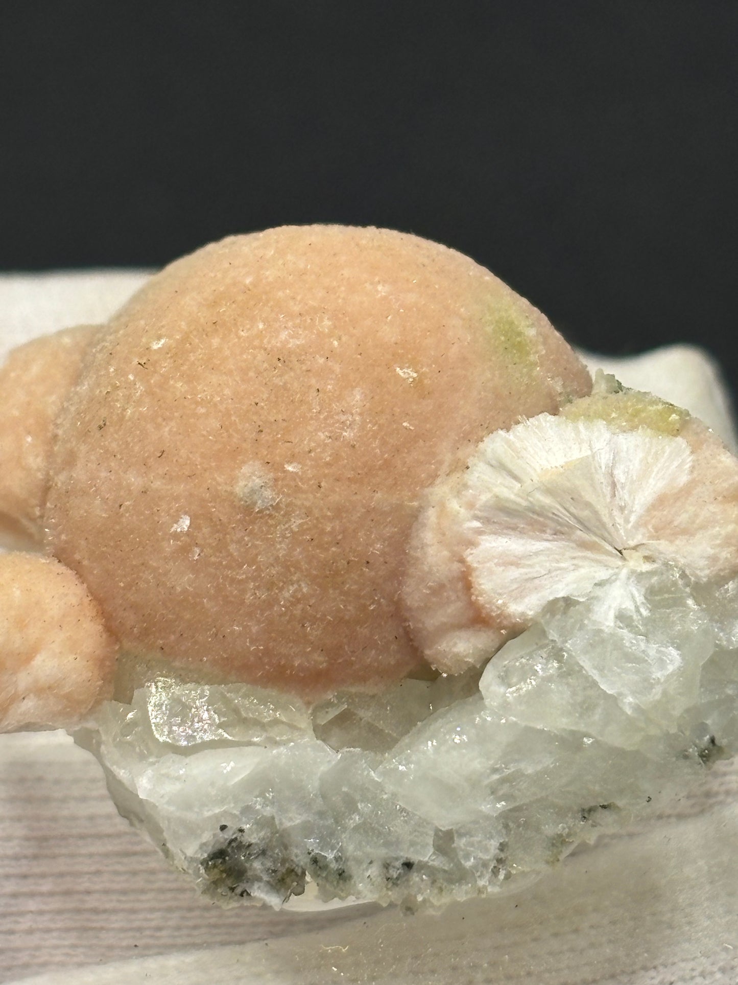Pectolite on Datolite – Millington Quarry, Millington, Somerset County, New Jersey