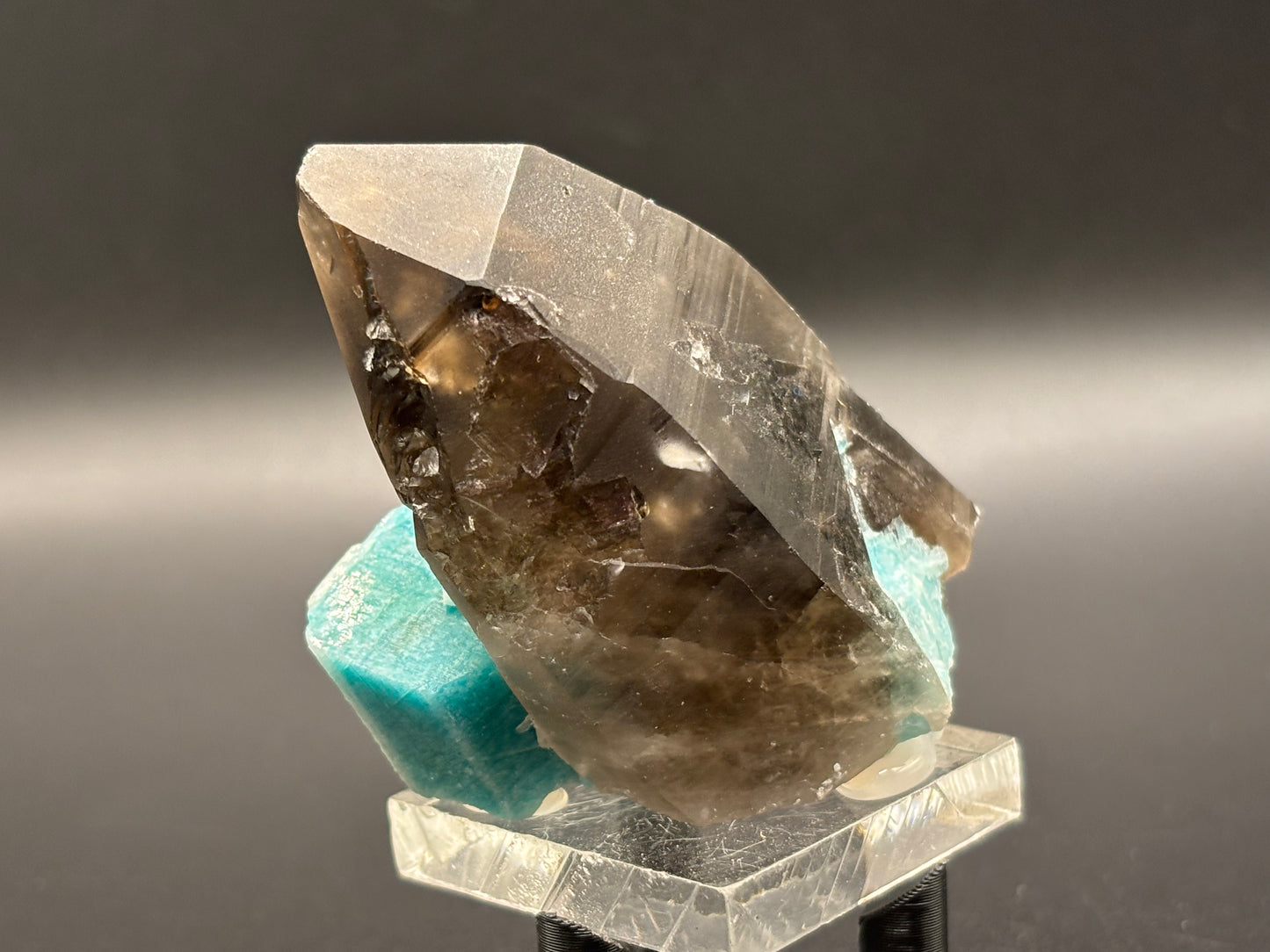 Amazonite with Smoky Quartz Crystal Group – Smoky Hawk Mine, Teller County, Colorado | Perthitic Amazonite Crystals