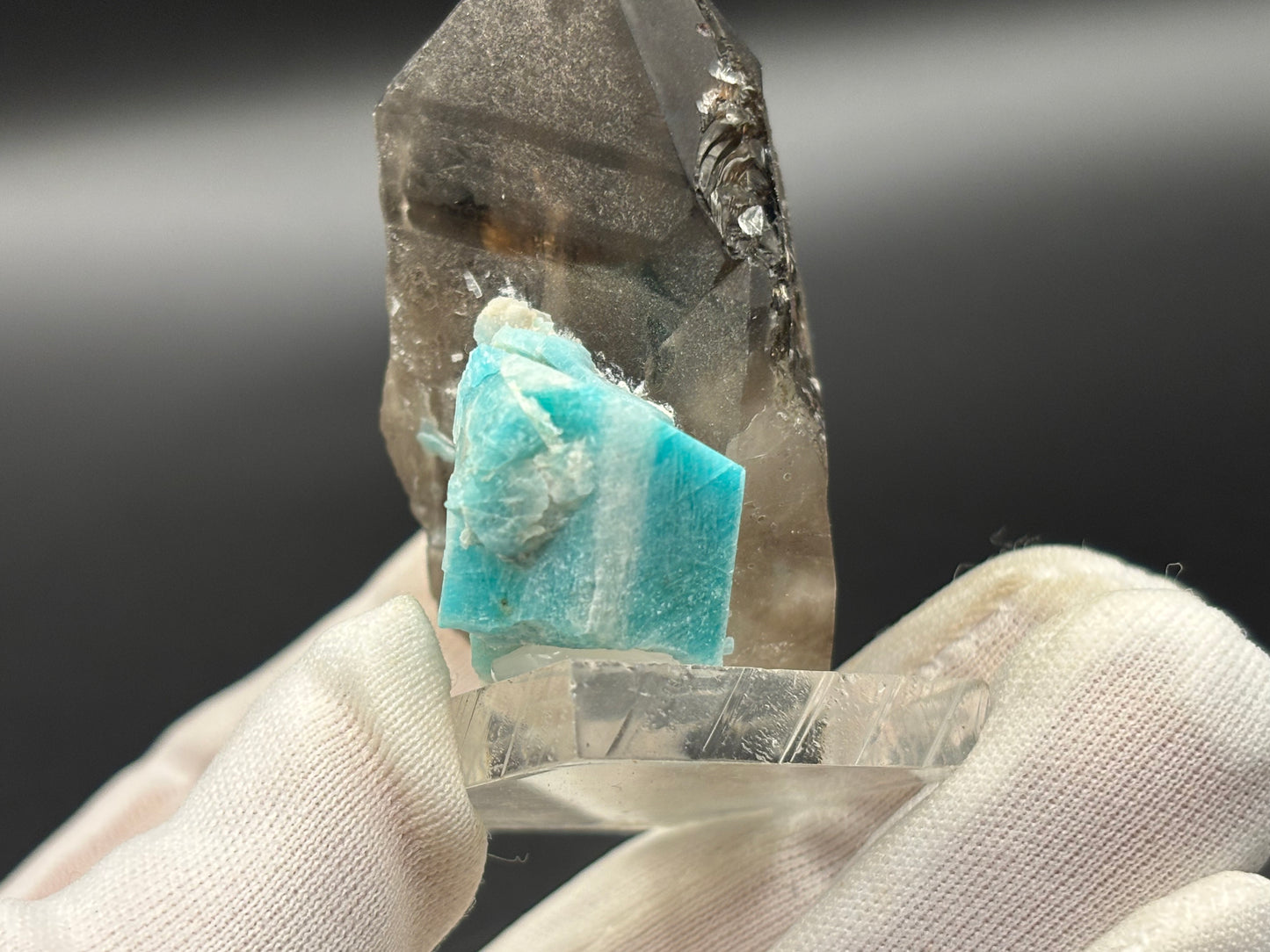 Amazonite with Smoky Quartz Crystal Group – Smoky Hawk Mine, Teller County, Colorado | Perthitic Amazonite Crystals