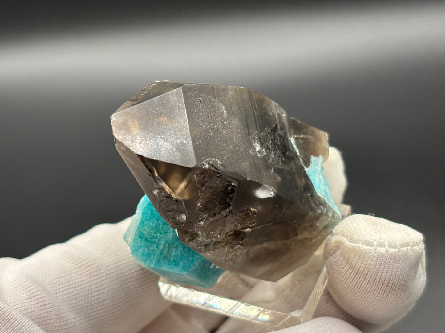 Amazonite with Smoky Quartz Crystal Group – Smoky Hawk Mine, Teller County, Colorado | Perthitic Amazonite Crystals