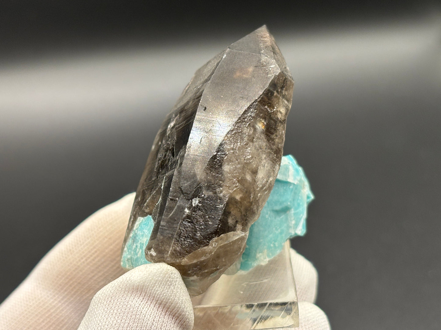Amazonite with Smoky Quartz Crystal Group – Smoky Hawk Mine, Teller County, Colorado | Perthitic Amazonite Crystals