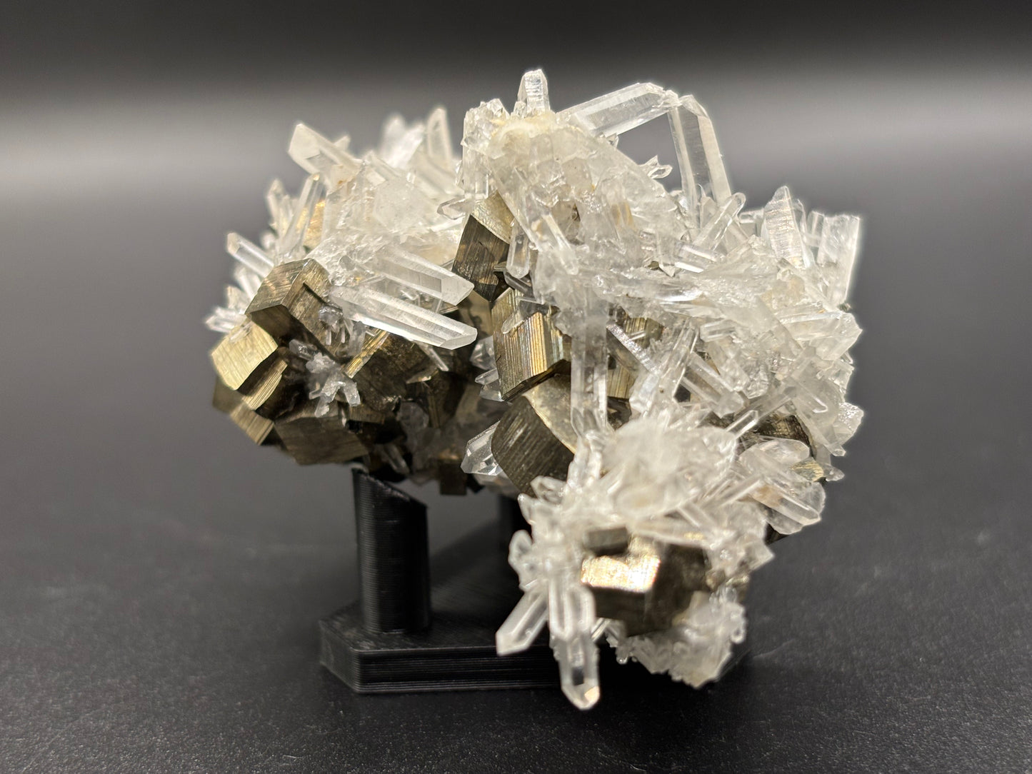 Quartz Crystals with Pyrite – Huaron Mines, San José de Huayllay District, Pasco, Peru