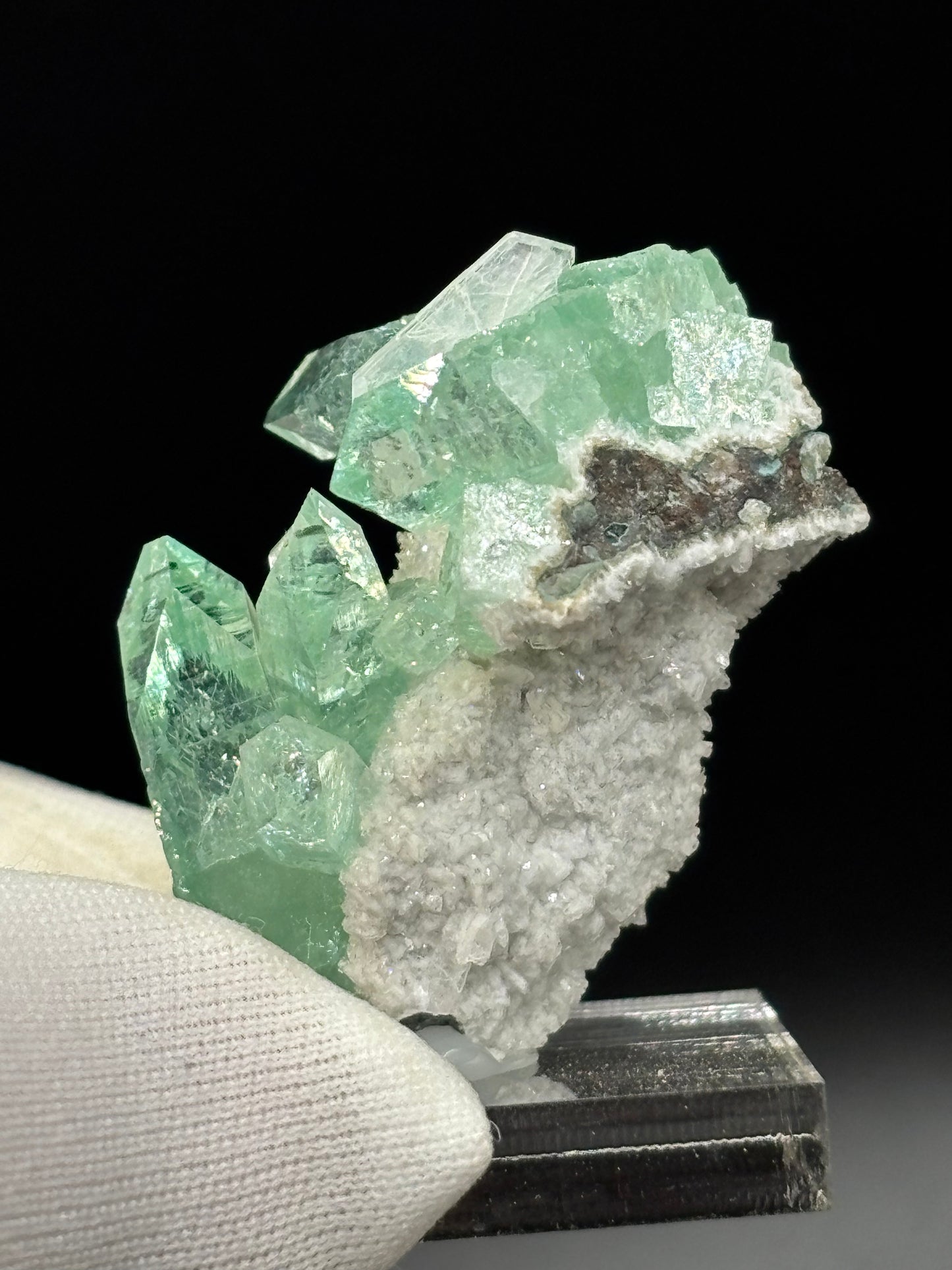Green Apophyllite Crystal Specimen – Pashan Quarry, Pune (Poona), Maharashtra, India