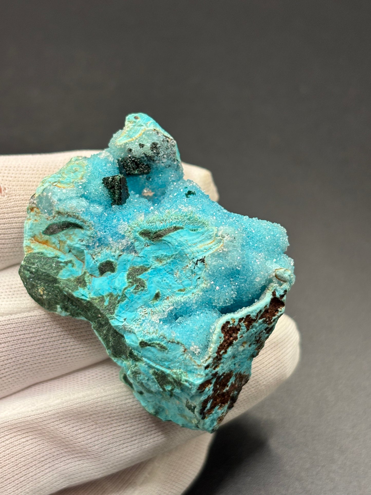 Druzy Malachite & Chrysocolla – Tenke Deposit, Lualaba Province, Democratic Republic of Congo