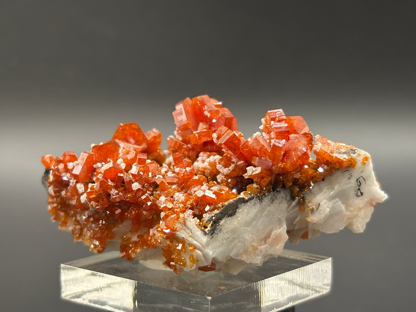 Vanadinite Crystal Specimen – Mibladen Mining District, Midelt Province, Morocco