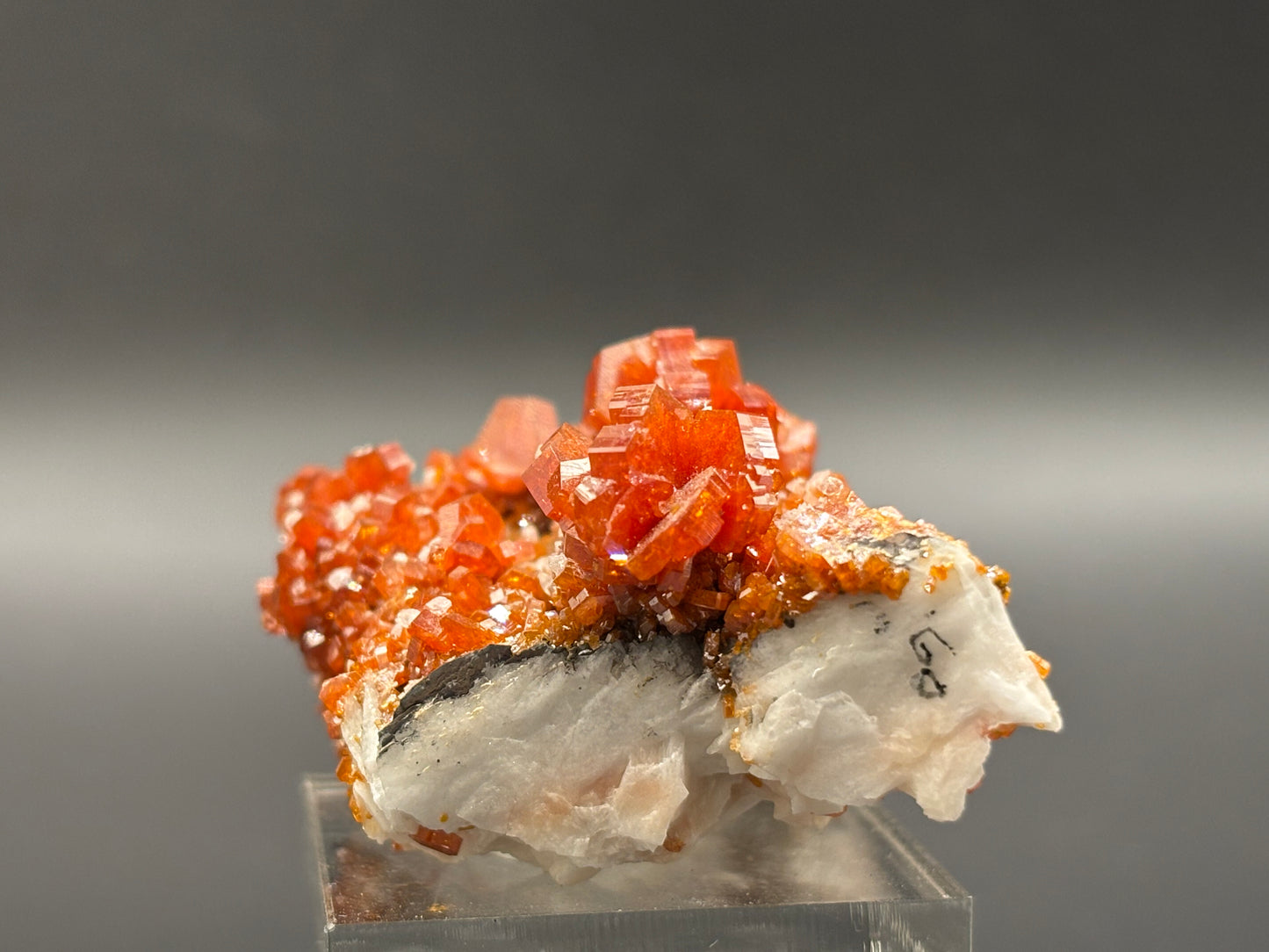 Vanadinite Crystal Specimen – Mibladen Mining District, Midelt Province, Morocco