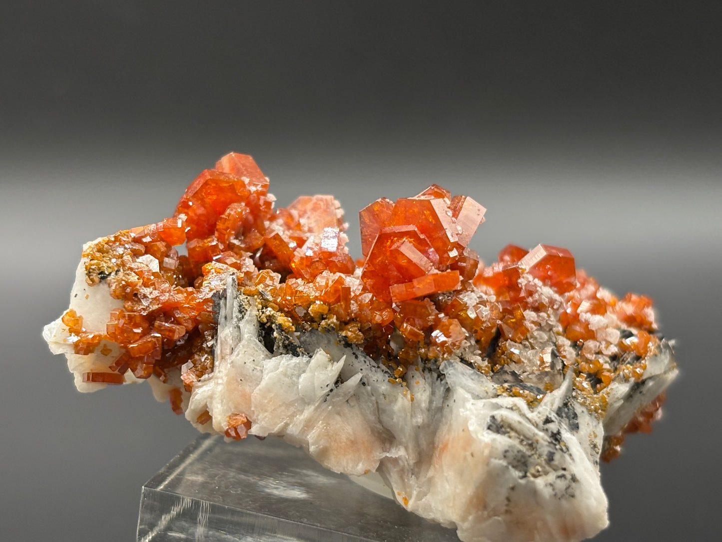 Vanadinite Crystal Specimen – Mibladen Mining District, Midelt Province, Morocco