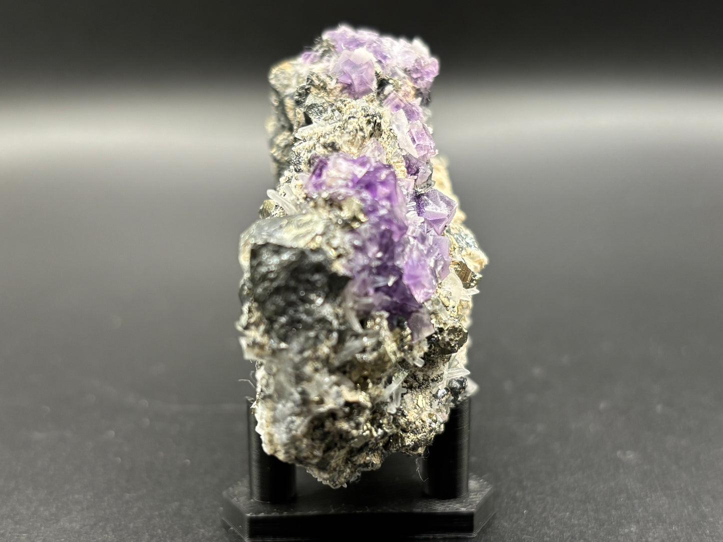 Fluorite with Apatite and Pyrite – Sweet Home Mine, Mount Bross, Park County, Colorado