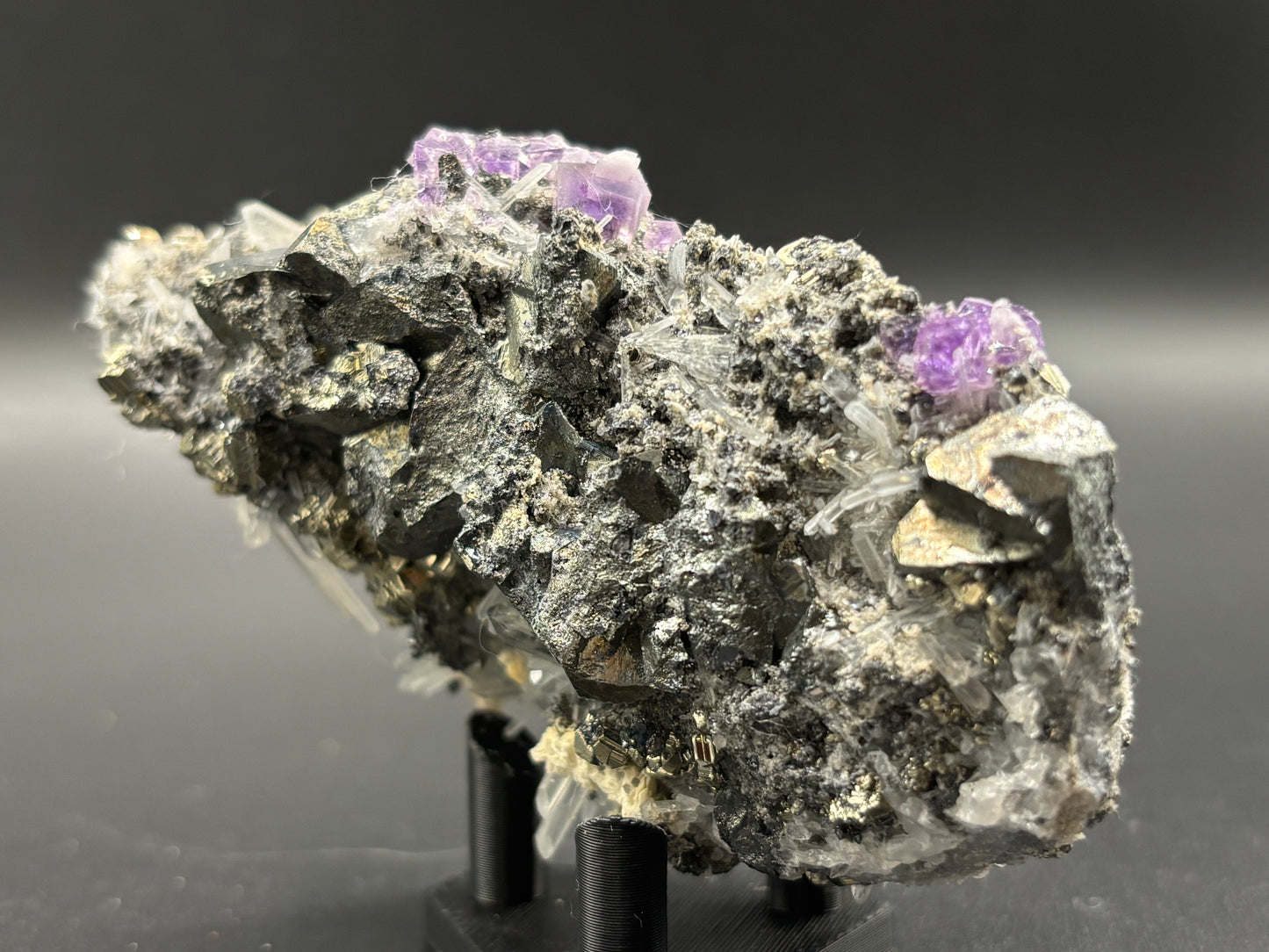 Fluorite with Apatite and Pyrite – Sweet Home Mine, Mount Bross, Park County, Colorado