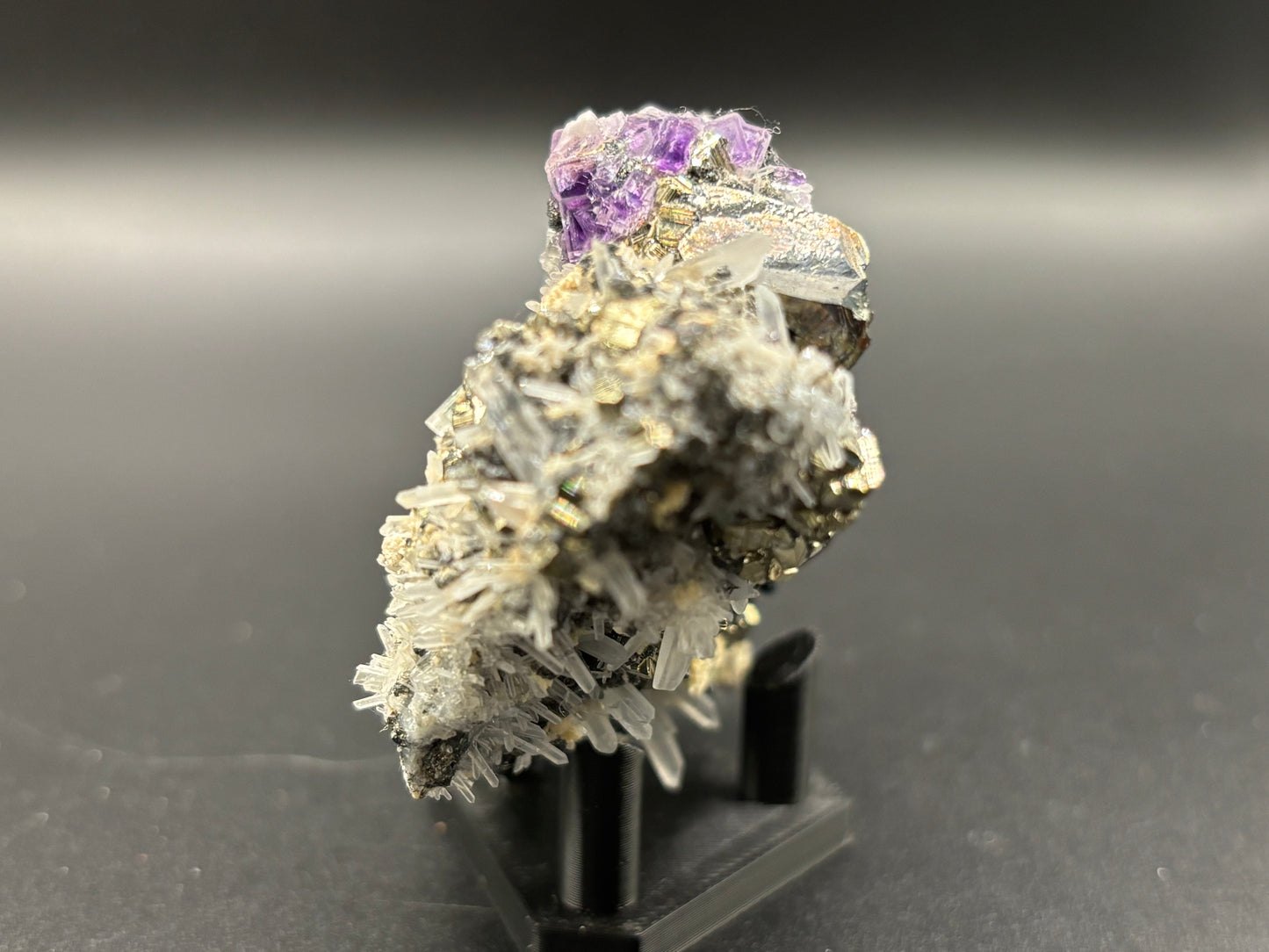 Fluorite with Apatite and Pyrite – Sweet Home Mine, Mount Bross, Park County, Colorado