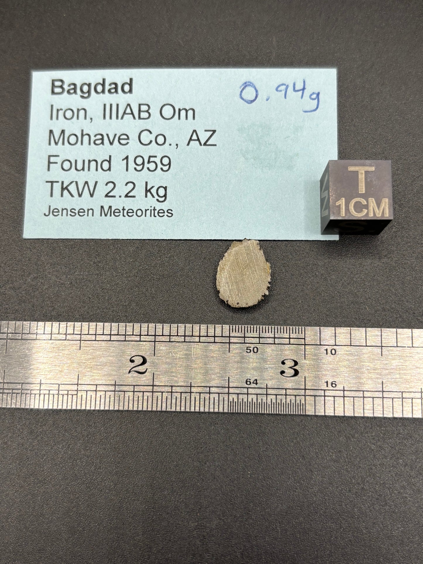 Bagdad Iron Meteorite (IIIAB) – Historic Arizona Find Near Burro Creek – Official Meteorite – 1959 Discovery