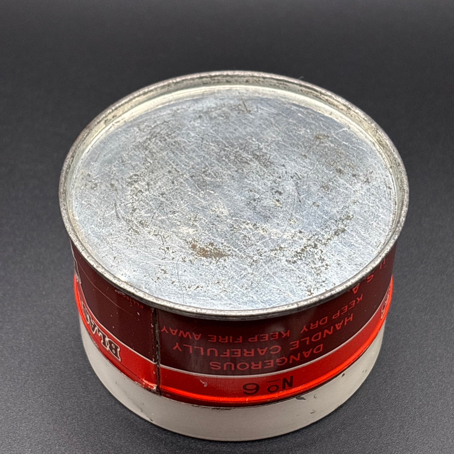 Atlas Powder Company No. 6 Blasting Caps Tin – 100 Count – Antique Round Tin