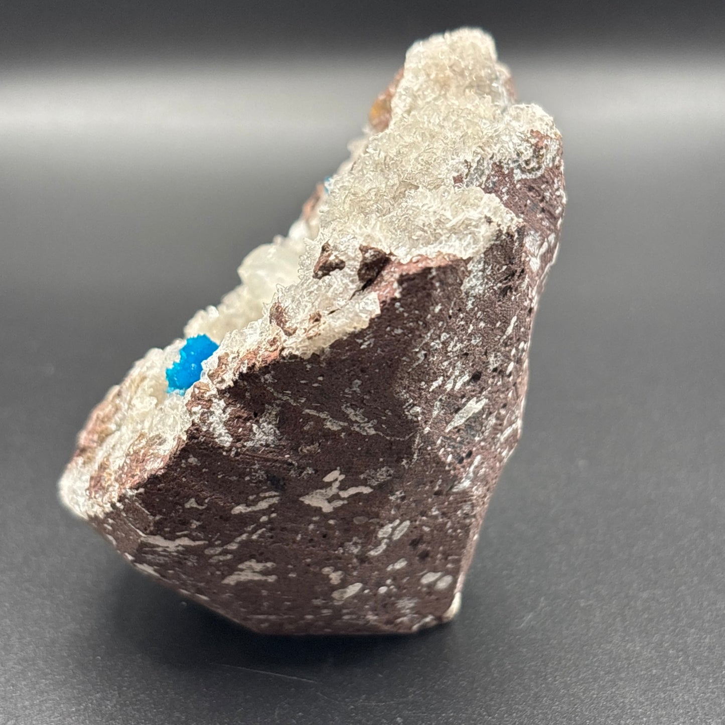 Pentagonite on Quartz Matrix – Vibrant Blue Crystal Clusters – Mineral Specimen