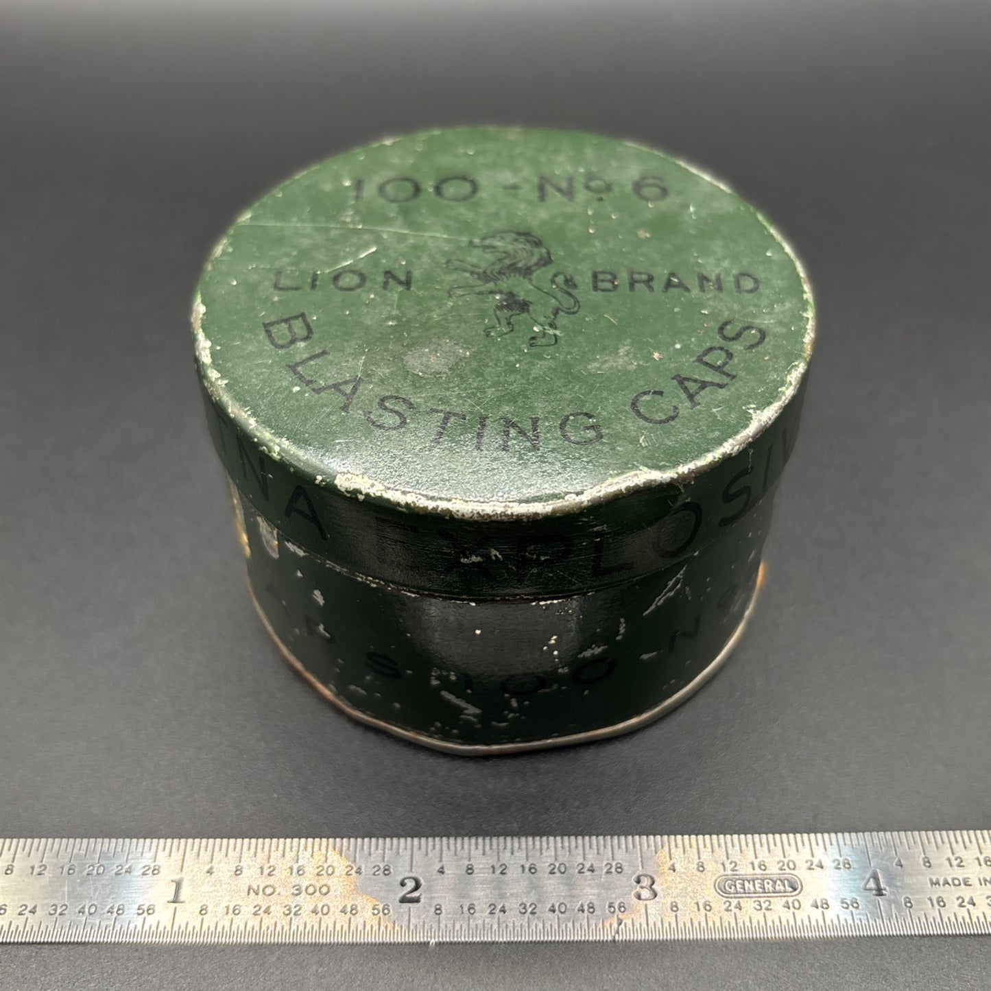 The Etna Powder Co. Lion Brand Blasting Cap Tin