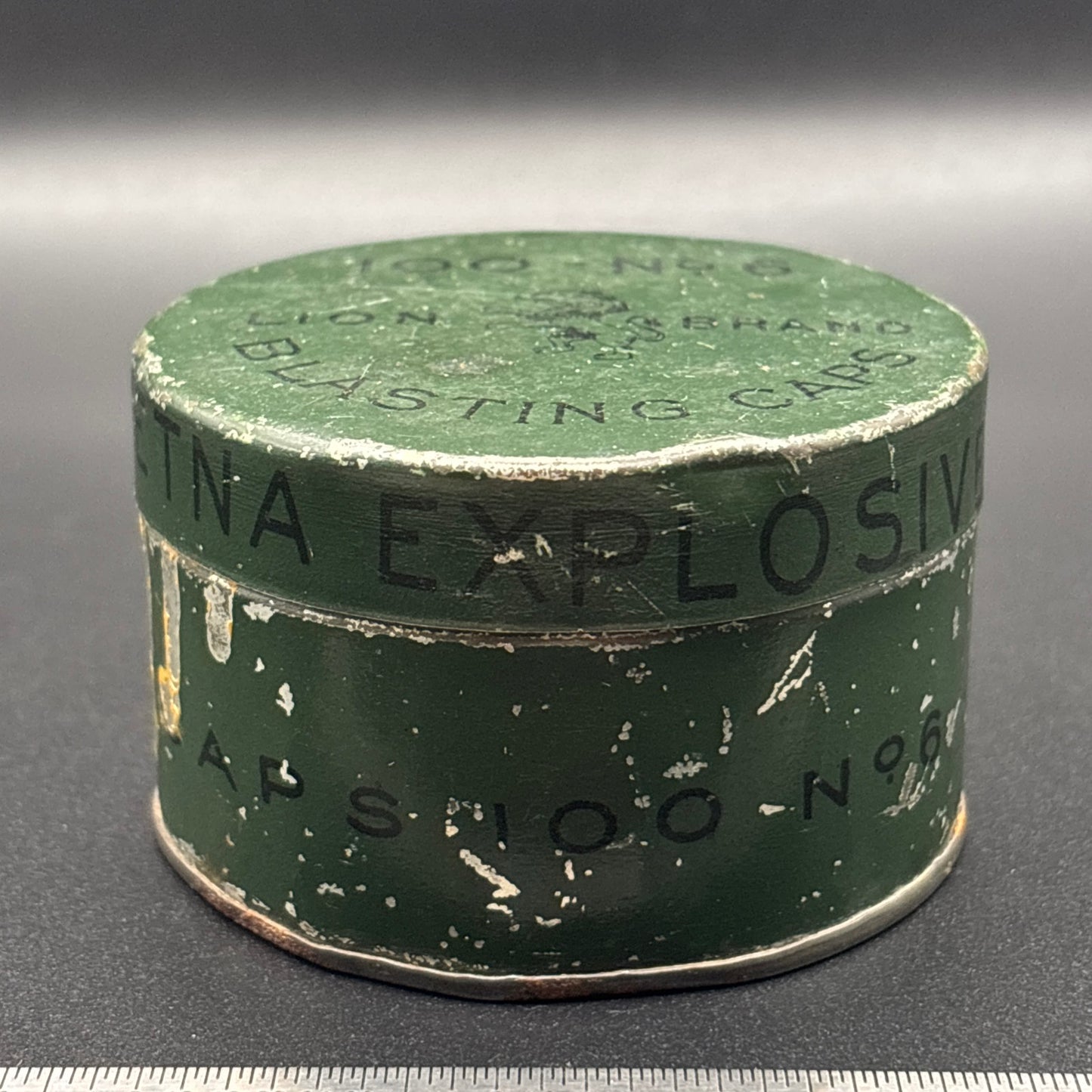 The Etna Powder Co. Lion Brand Blasting Cap Tin