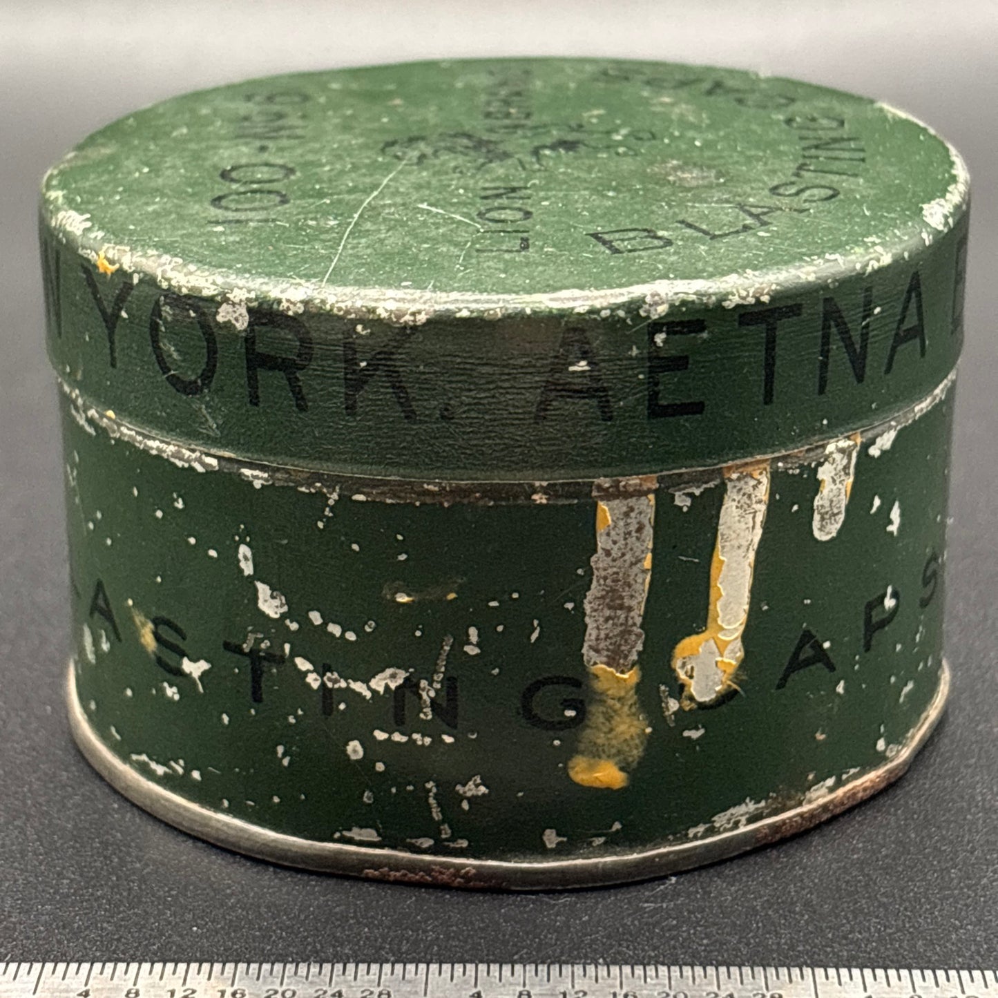 The Etna Powder Co. Lion Brand Blasting Cap Tin