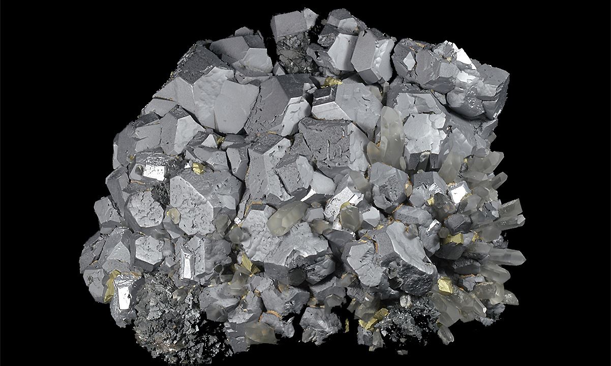 Galena, Chalcopyrite, Quartz, Sphalerite Borieva Mine, Petrovitza Deposit, Madan Ore Field, Rhodope Mountains, Smolyan Oblast, Bulgaria