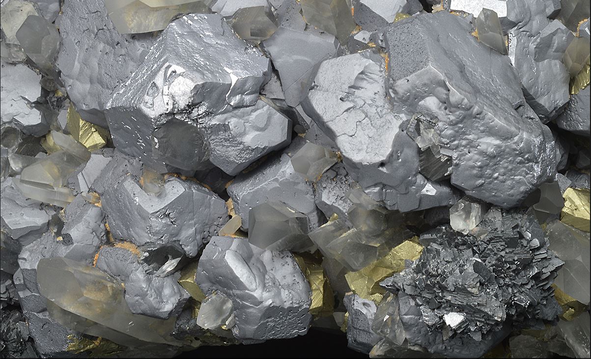 Galena, Chalcopyrite, Quartz, Sphalerite Borieva Mine, Petrovitza Deposit, Madan Ore Field, Rhodope Mountains, Smolyan Oblast, Bulgaria