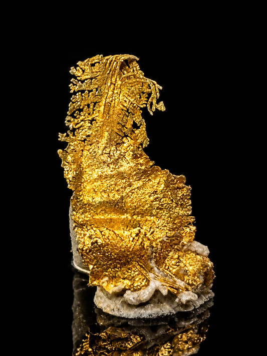 Leaf Crystalline Gold Specimen Rosia Montana Alba County Romania Native Gold Mineral