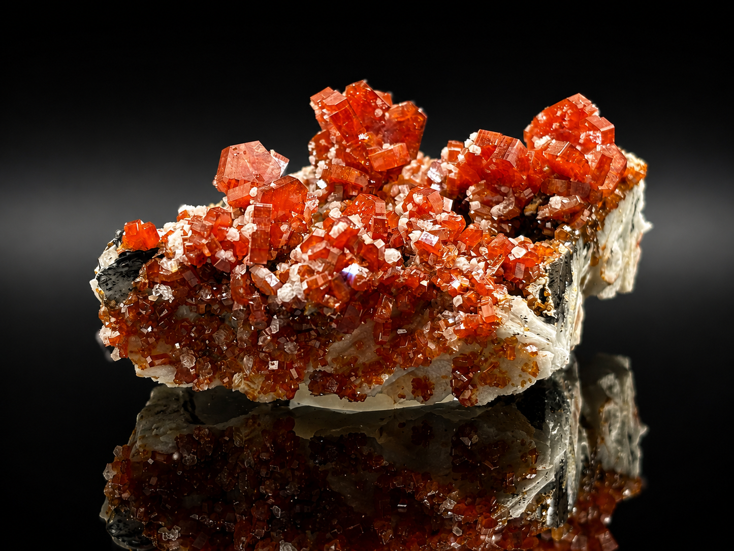 Vanadinite Crystal Specimen – Mibladen Mining District, Midelt Province, Morocco